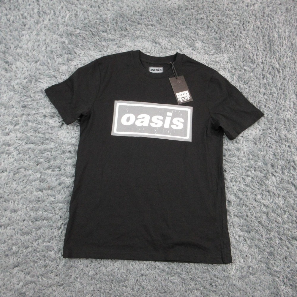 Oasis Shirt Mens Small Black London City Pop Up Live '25 Graphic Tee NWT